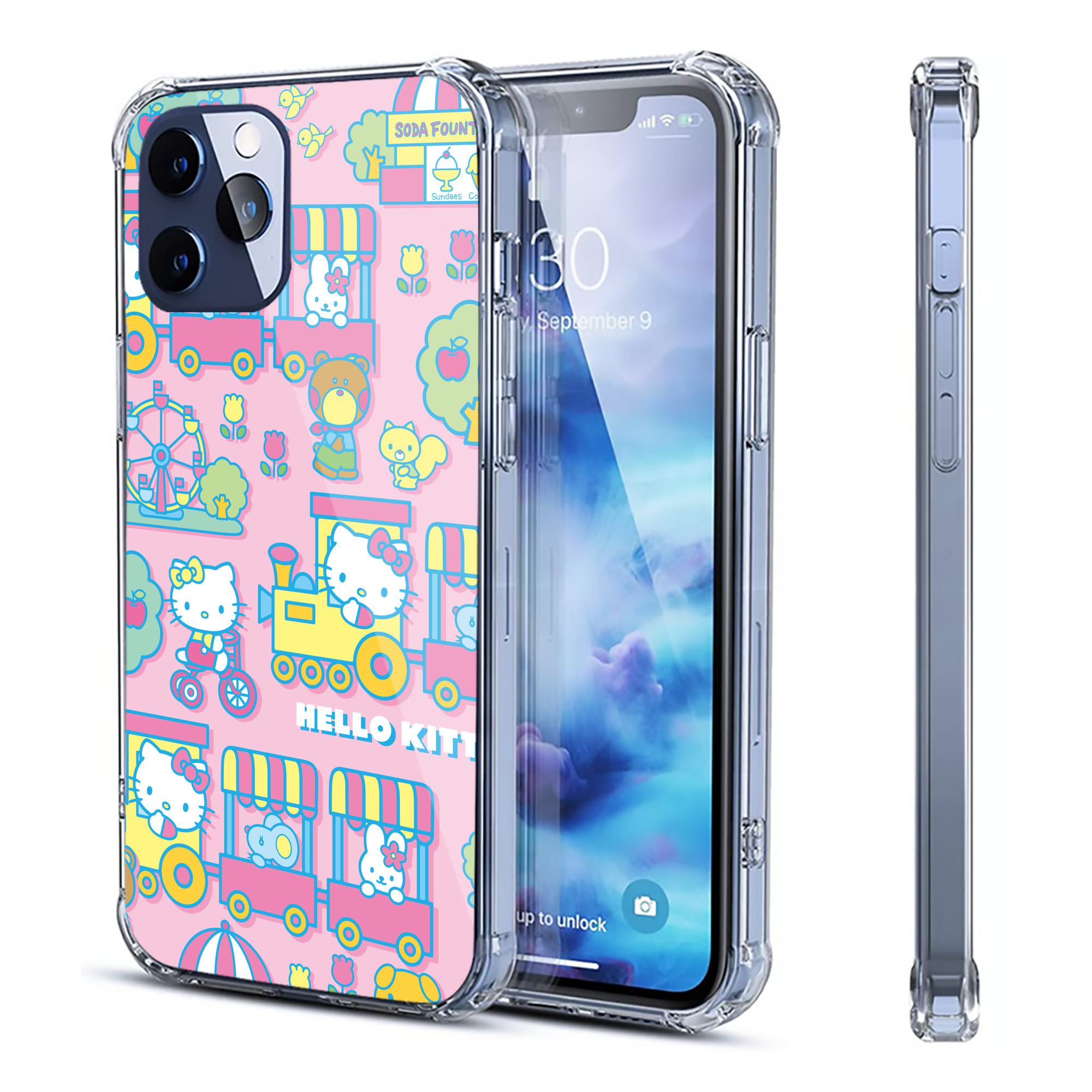 （画像用） Hello Kitty ハローキティ 【iPhone 12シリーズ対応】透明スマホケース（クリアソフトケース）